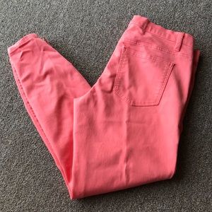 Coral crop pants